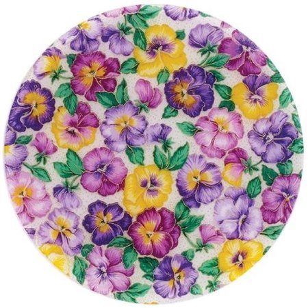 ANDREAS Andreas TRC-14 Pansy Casserole Silicone Trivet - Pack of 3 trivets TRC-14